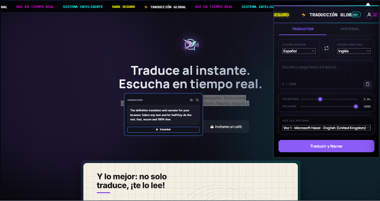 Demo Extensión SwiftSay ByteForge